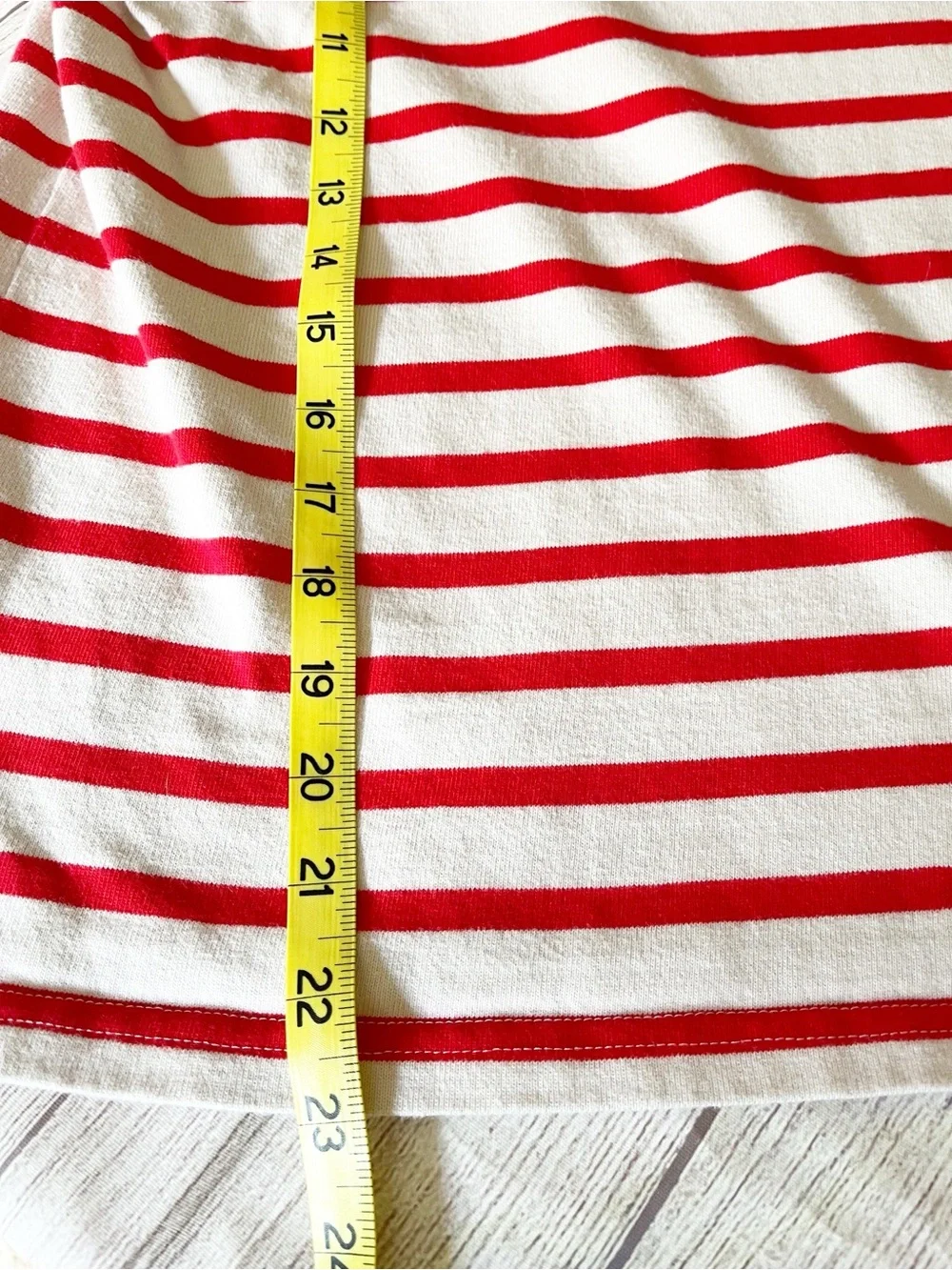 J Crew red/white striped boatneck top M